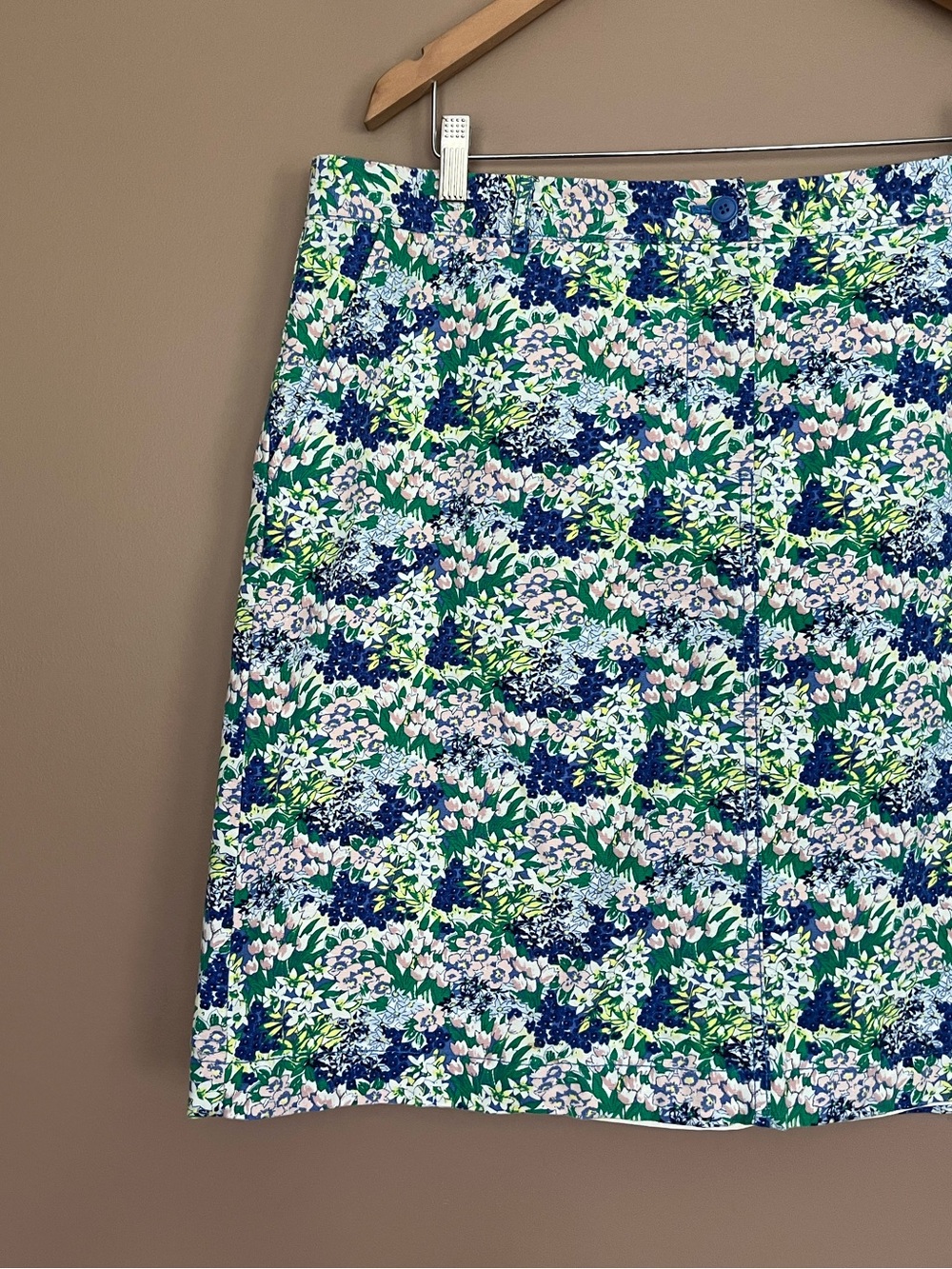 {Talbots} Floral Denim Skirt - Womens 14W - Picture 2 of 8